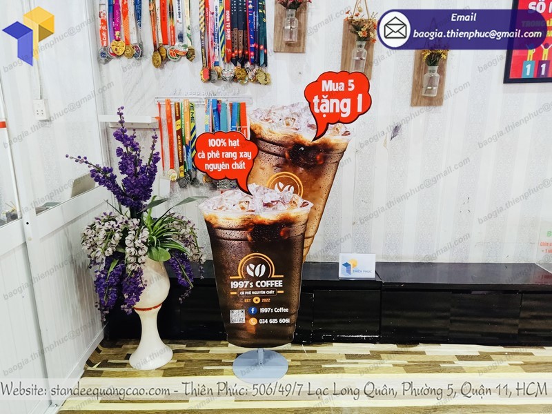 báo giá biển quảng cáo mô hình ly cafe