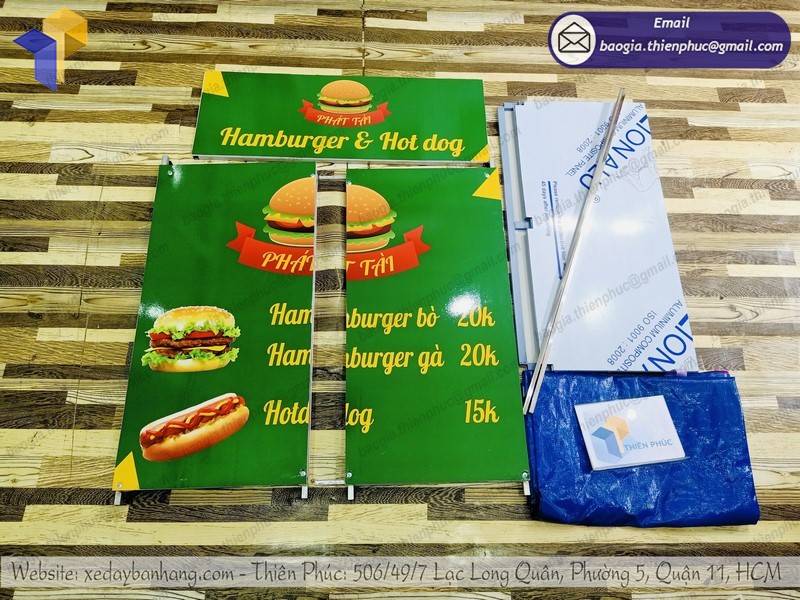 báo giá quầy bán hamburger vỉa hè