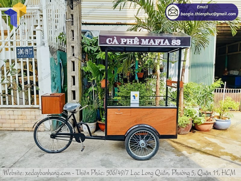 xe đạp bán cà phê đường phố