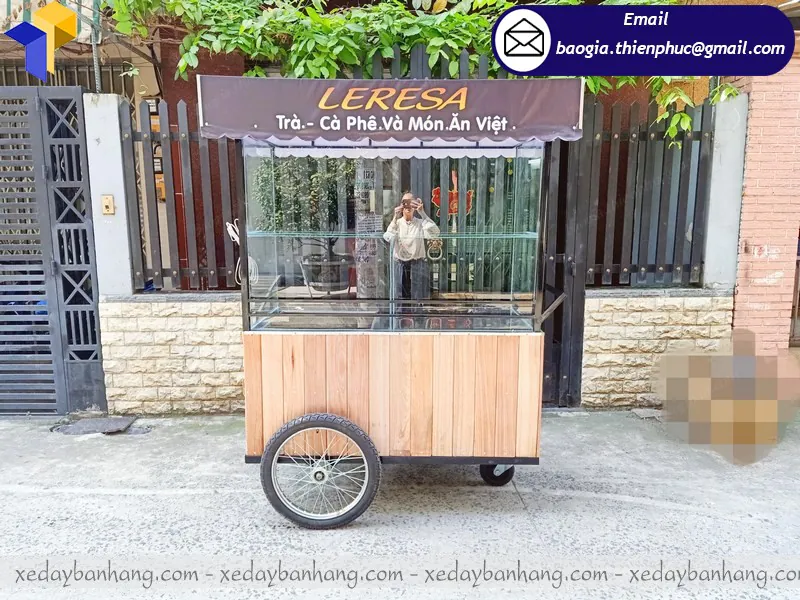 xe đạp xích lô bán cà phê lưu động